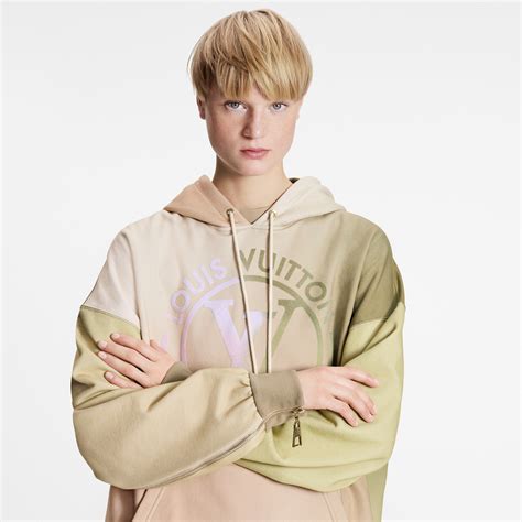 lv fleece hoodie|Gradient Fleece Jersey LV Circle Hoodie .